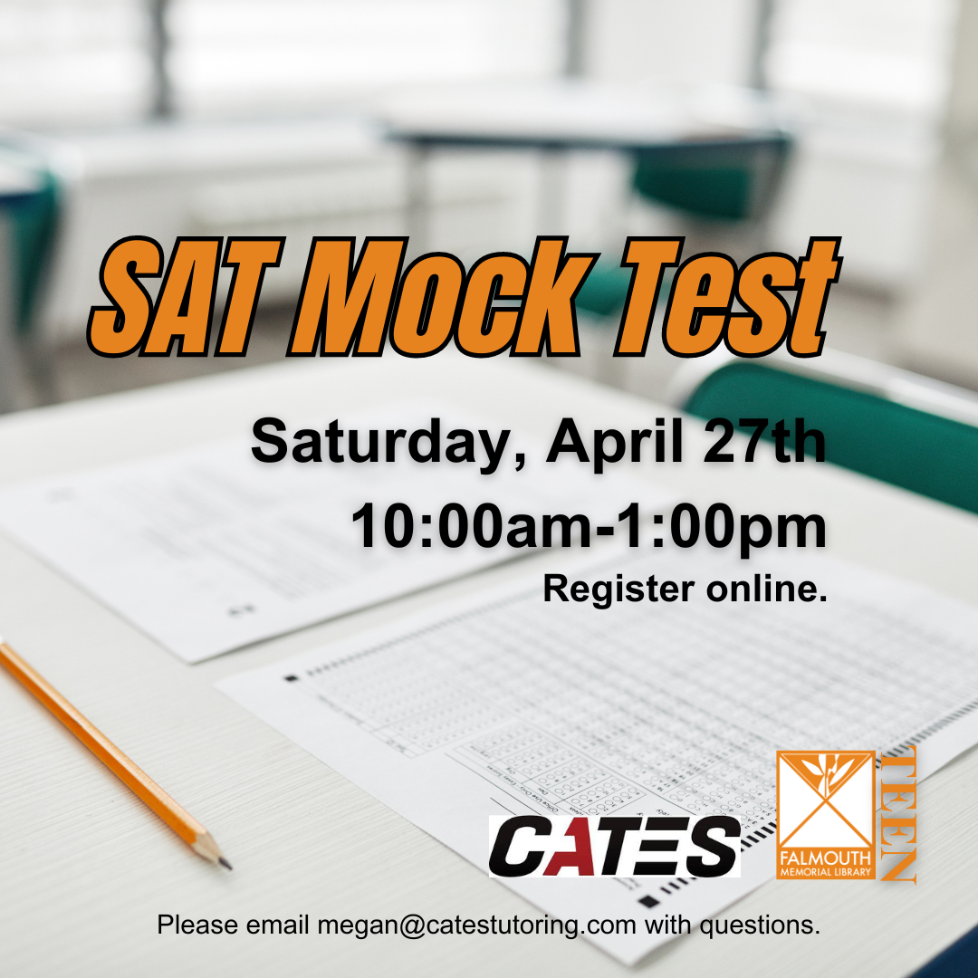 SAT Mock Test words over image of standardized test