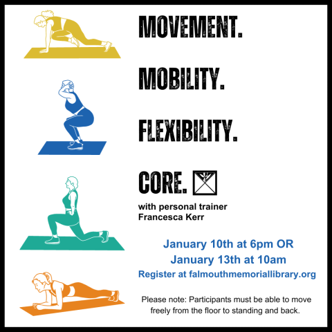 movement. mobility. flexibility. core. image of people exercising.