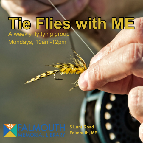 hands tying a fly on a fishing pole