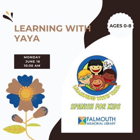 a cartoon drawing of kids of multiple ethnicities smiling with Learning with Yaya's logo around it