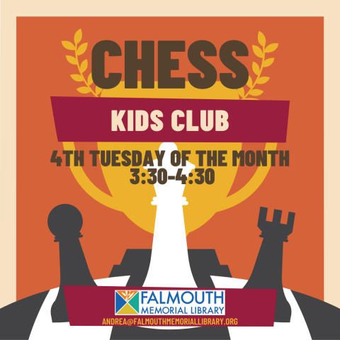 orange background with cartoon black and white chess pieces