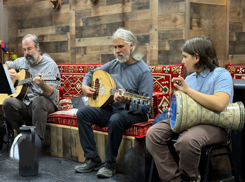 The Shavarsh Trio - Eric LaPerna, Jeremey Zela and Leo LaZarate - perform using instruments from the Middle East